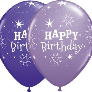 Birthday Balloons Purple Lilac Happy Birthday Party Women Girls Birthday Party Balloon Decorations image 2