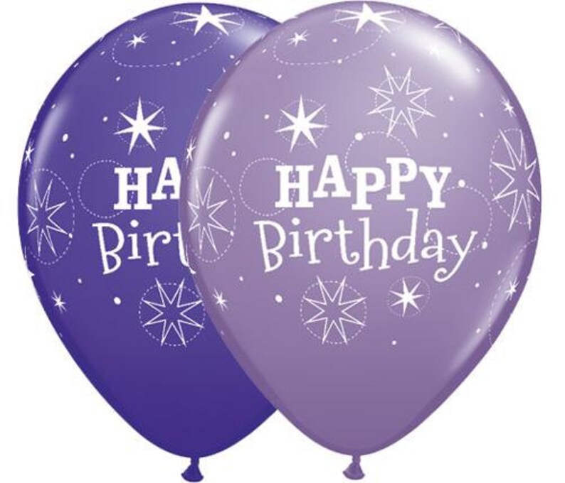 Birthday Balloons Purple Lilac Happy Birthday Party Women Girls Birthday Party Balloon Decorations image 2