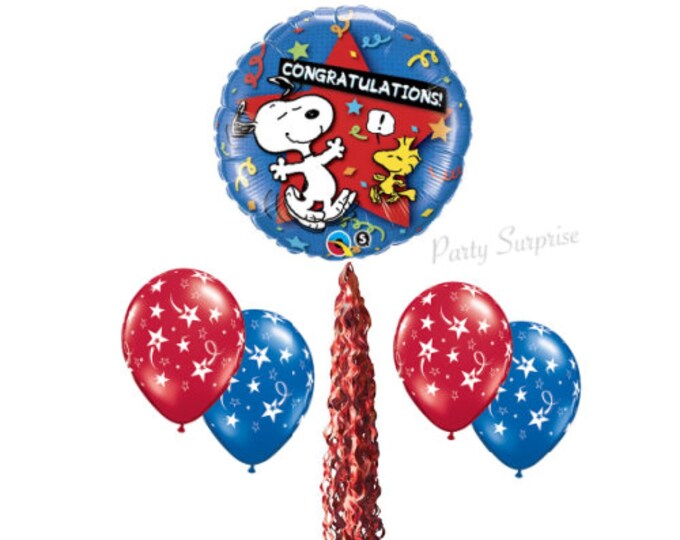 Snoopy Balloon Congratulations Balloon Snoopy Dog Paw Print Etsy