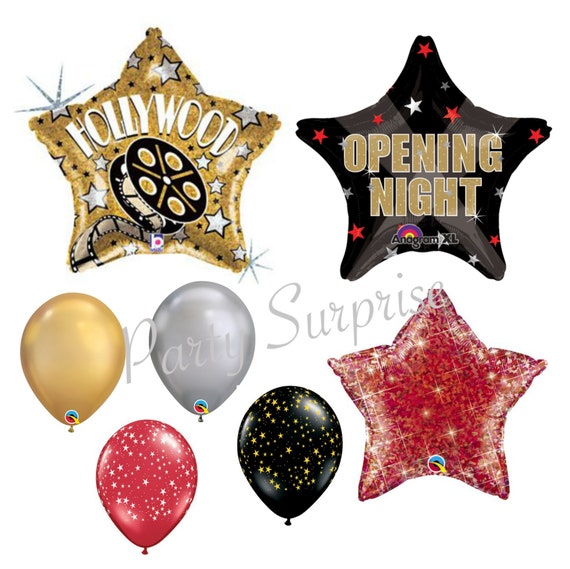 20 x Hollywood Stars Silver Qualatex 11/" Latex Balloons