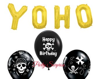 Pirate Balloons, Pirate Treasure Map,Pirate Party Balloons,Pirate Decorations, Kids Party Balloons, Birthday Party Balloons, Pirate Treasure