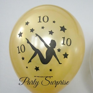 Gymnast Party Balloons Gold Metallic Silver Metallic Gymnastic Party Decoration Girl Gymnast Balloons