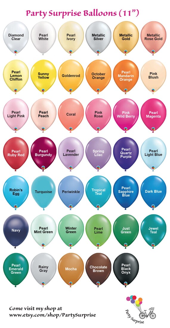 Qualatex Balloon Color Chart