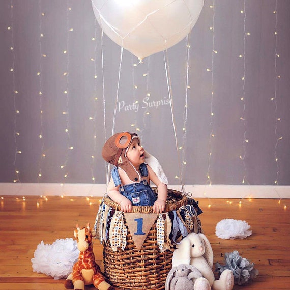 Hot Air Balloons 24" and/or Nets Round 32 colors Pastel Blue Lavender Yellow Latex Balloons With/Out Nets Birthday Bridal Shower Photo Op Il_570xn