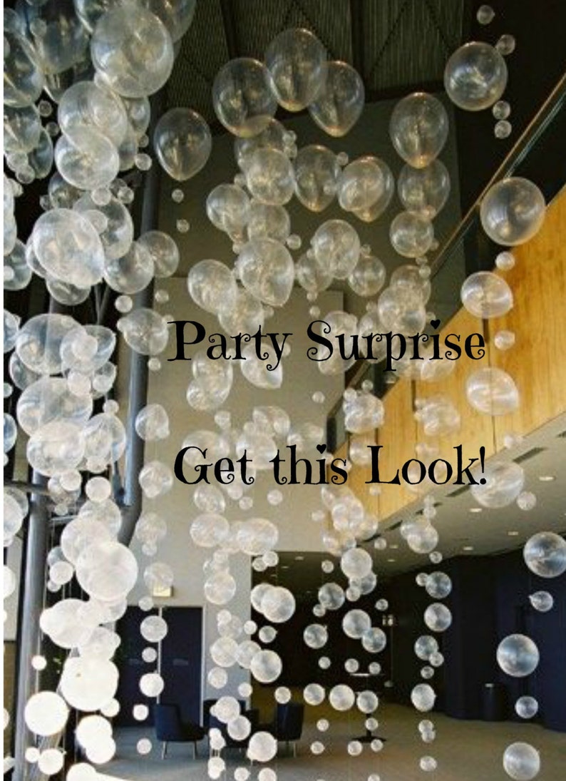 Bubble Balloon Strands DIY Get This Look Birthday Bar Mitzvah Wedding Under the Sea Valentines Princess Kids Party Balloons Nautical Decor image 1