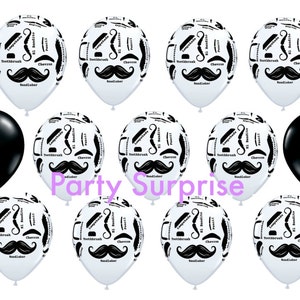 Mustache balloons, Baby Shower mustache balloons, Groom's party mustache balloons, Birthday Party Balloons, image 2