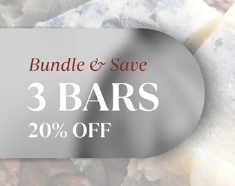 Three Bundle Soap -  Hot Process Shea Butter Soap - Natural Soap