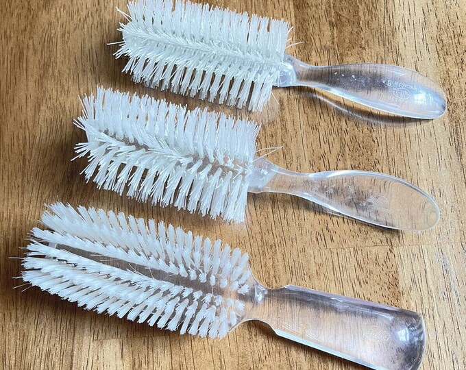 Vintage Fuller Lucite Clear Acrylic Nylon Bristlecomb Bristle Flat ...