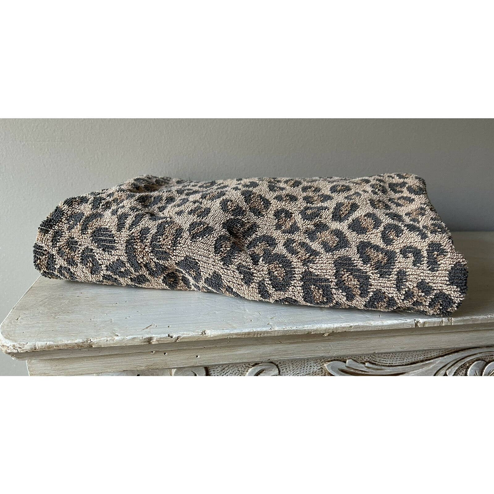 Vintage Pottery Barn Leopard Cheetah Animal Print Tan Brown Etsy