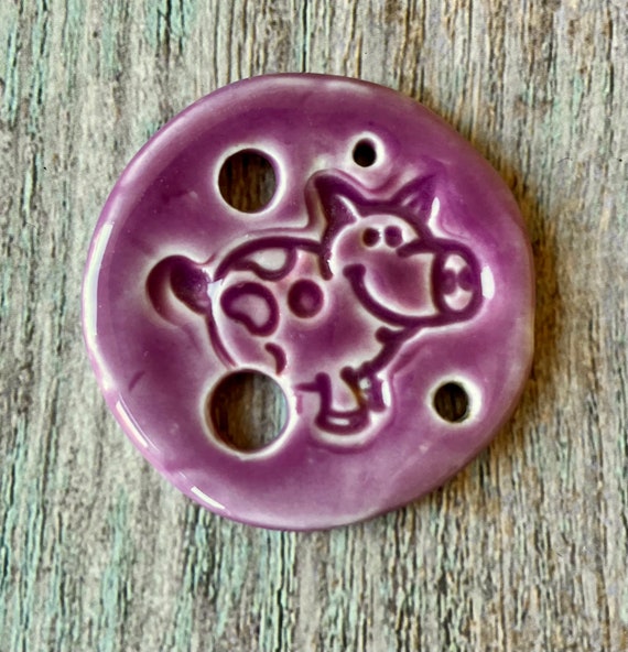 Purple Pig Ceramic Diz