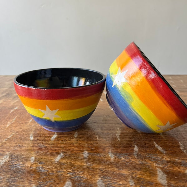 Set of Two Chicago Pride Flag Bowls