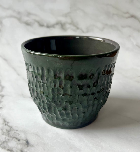 Carved Colored Clay Tumbler