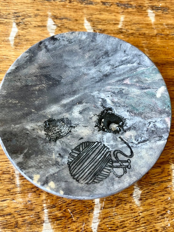 Small Sheep Marbled  Plate