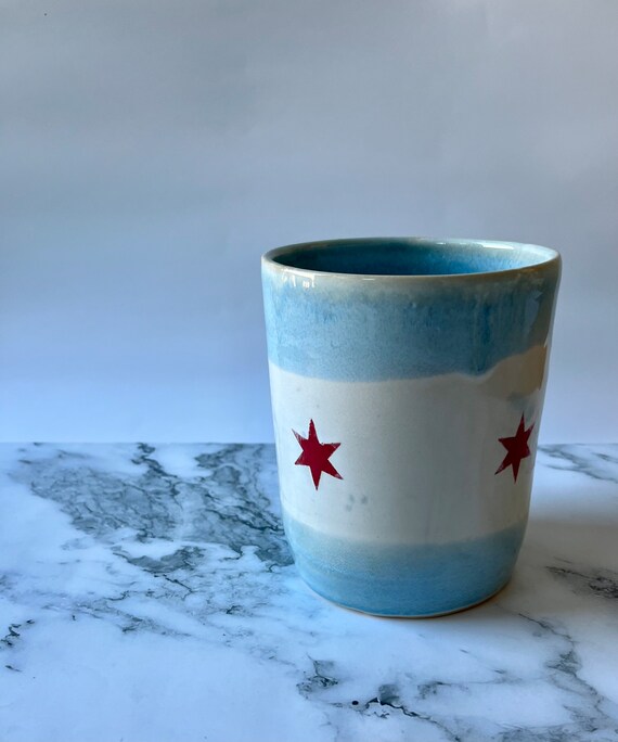 Chicago Flag Kitchen Utensil Holder