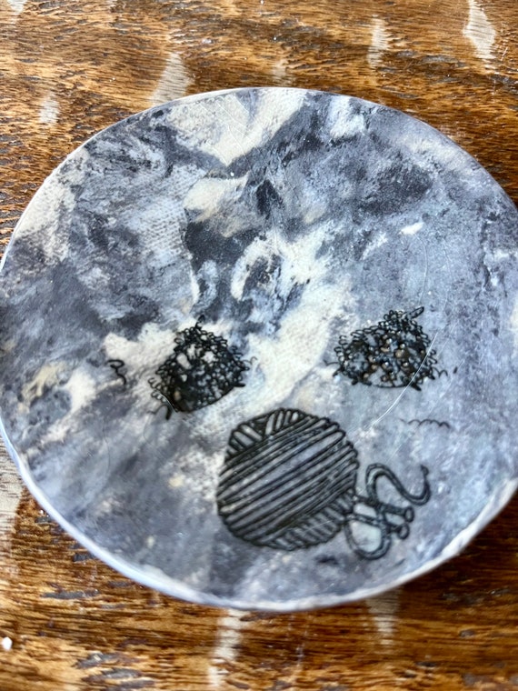 Small Sheep Marbled  Plate