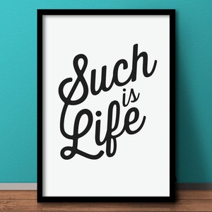 Printable Such is Life Poster Fern Pattern
