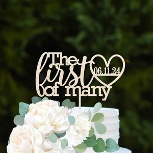 First Anniversary, 1 Year Anniversary Cake Topper, Custom Cake Topper, Personalized, Anniversary Gifts, Wedding Anniversary Decorations Bild 1