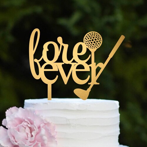 Golf Wedding Cake Toppergolfing Cake Topperbride and Groom Etsy