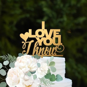 Star Wars Wedding Cake Topper | I Love You I Know Cake Topper | Wedding Cake Topper | Gold Cake Topper | Custom Wedding Topper | Boho Topper