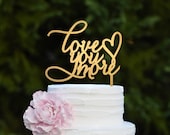 Love You More Cake Topper | Wedding Cake Topper | Gold Cake Topper | Custom Cake Topper | Rustic Cake Topper | Rose Gold Cake Topper