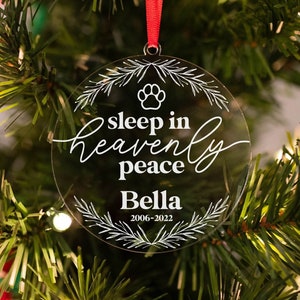 Pet Rememberance Ornament, Dog Loss Memorial Ornament, Pet Sympathy Gift, Pet Memorial Ornament, Christmas Ornament, Dog Memorial Gift, 2024