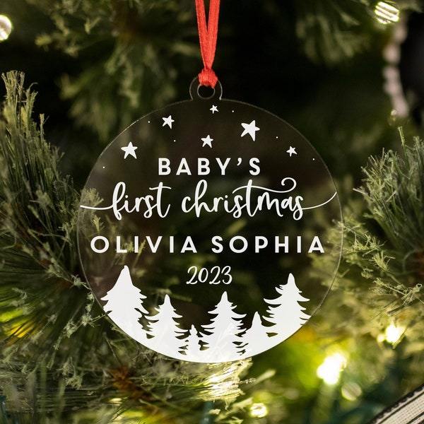 Baby's First Christmas Ornament 2023, Personalized Christmas Ornament, New Baby Christmas Ornament, New Baby Gift, Keepsake Ornament