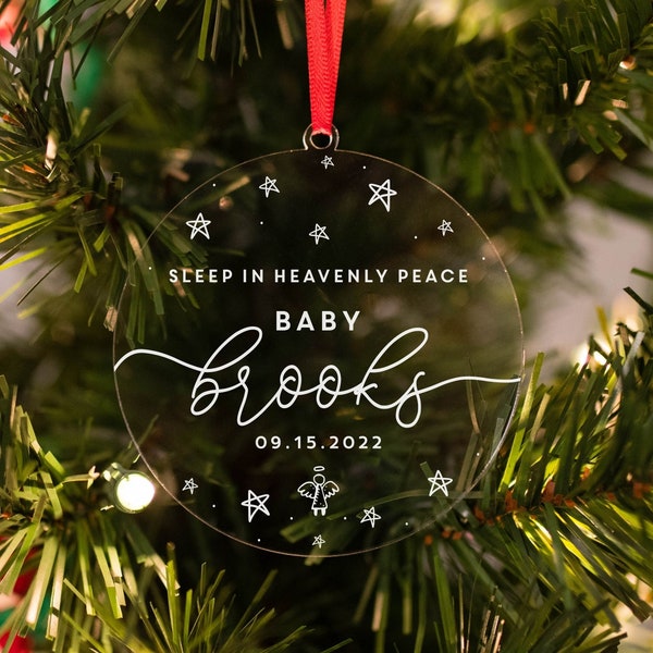 Baby Memorial Ornament, Infant Loss Memorial, Miscarriage, Stillborn, Remembrance Gift, In Loving Memory Ornament, Personalized Gift 2023