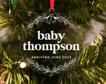 Pregnancy Announcement Christmas Ornament, Baby Announcement Ornament, Custom Christmas Ornament. Baby Announcement, Baby Christmas Ornament