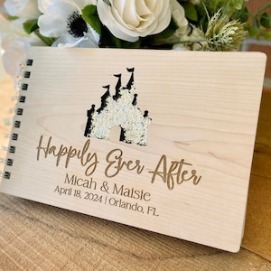 Wedding Guest Book for Disney Wedding, 6x9 Photo Guest Book Alternative, Custom Guest Book for Wedding Decor, Disney Wedding Gift Custom
