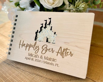 Wedding Guest Book for Disney Wedding, 6x9 Photo Guest Book Alternative, Custom Guest Book for Wedding Decor, Disney Wedding Gift Custom