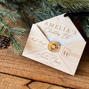 Letter To Santa Ornament Christmas List, Personalized Christmas Ornament, Kids Christmas Ornament, Santa List Ornament, Dear Santa Ornament