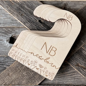 Baby Closet Dividers Nursery Closet Clothes Divider Size Markers for Babies Baby Shower Gift Wood Baby Clothes Hangers Closet Organizer