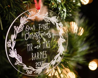 newlywed ornament etsy