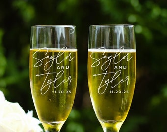 Wedding Champagne Flutes, Champagne Glasses Custom Toasting Glasses, Wedding Gift Personalized, Champagne Glasses, Custom Toasting Flutes