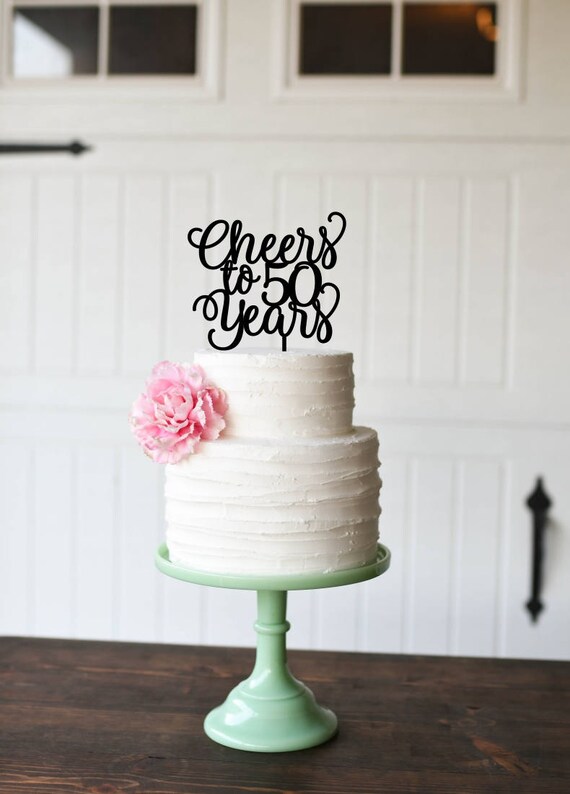 50th anniversary cake topper