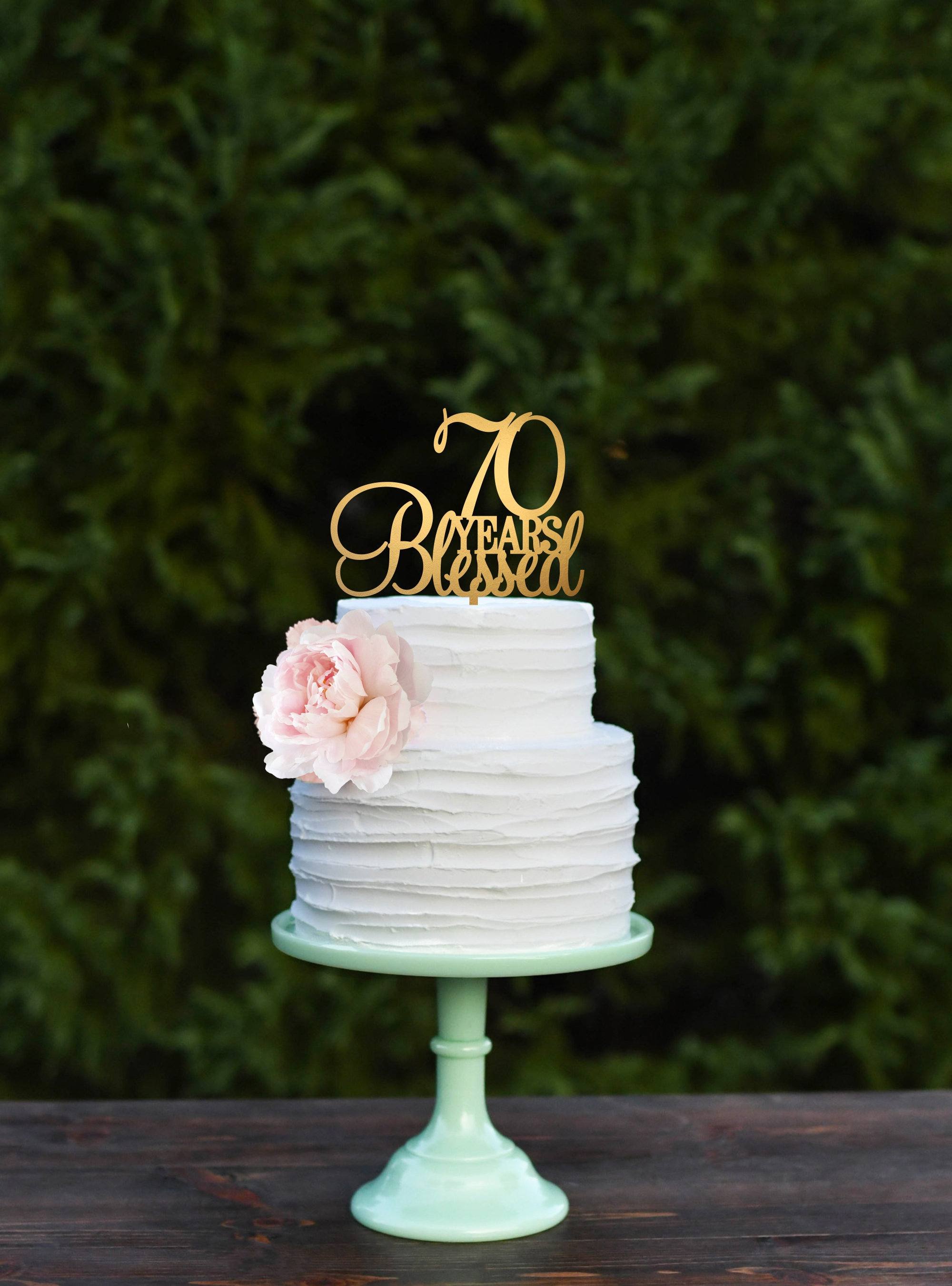 70 Cumpleanos Topper Torta 70 Anos Bendecido Topper De Etsy Espana