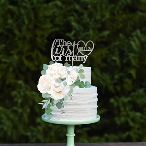 First Anniversary, 1 Year Anniversary Cake Topper, Custom Cake Topper, Personalized, Anniversary Gifts, Wedding Anniversary Decorations Bild 4