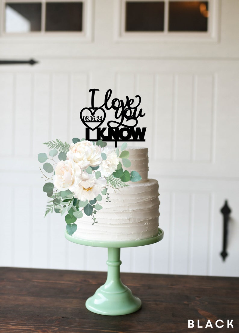 Star Wars Wedding Cake Topper, I Love You I Know Wedding Cake Topper, Custom Wedding Cake Topper, Personalized Star Wars Wedding Cake Topper image 3