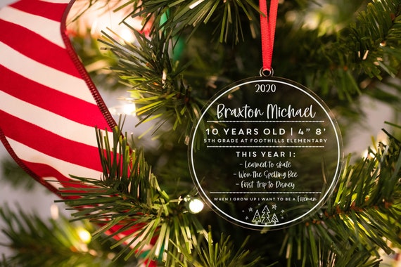 Personalized Christmas Ornament Kids Christmas Ornament Child Milestone Ornament 2020 Ornament Gift for Mom Holiday Ornament Personalized Christmas Ornament Kids Christmas Ornament Child Milestone Ornament 2020 Ornament Gift for Mom Holiday Ornament