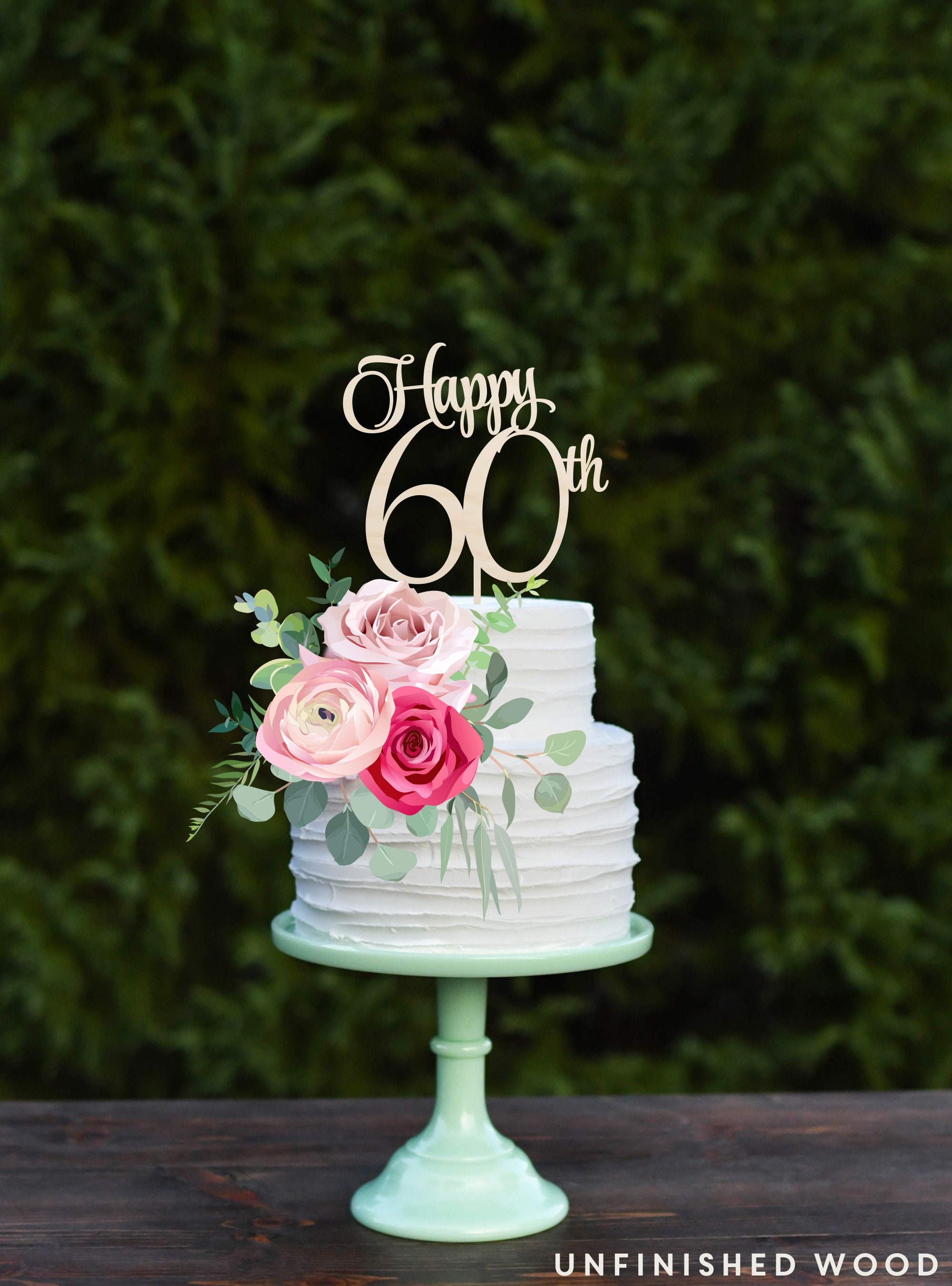flower birthday cake for 60 year old woman