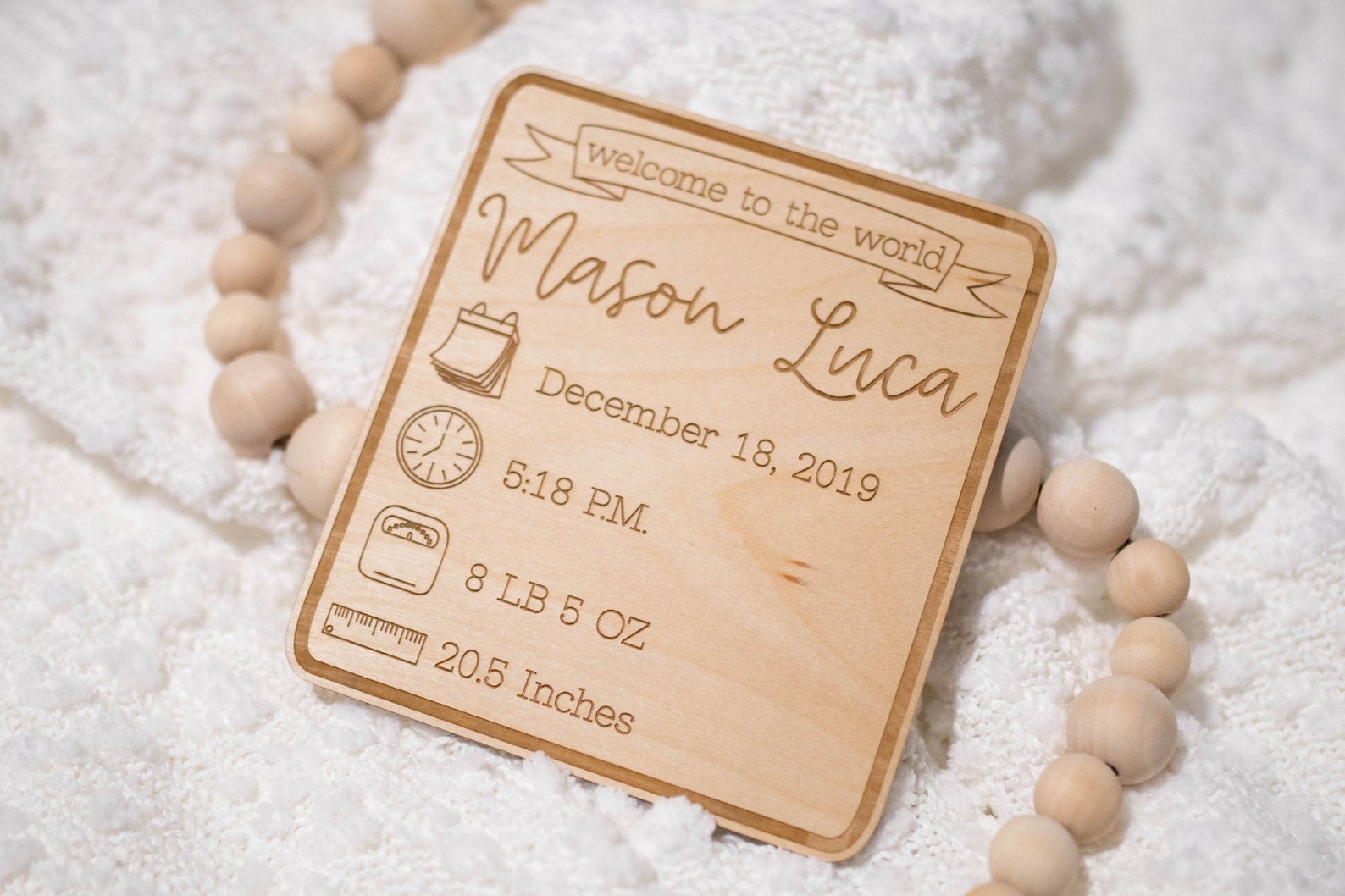 Birth Announcement Sign Baby Milestone Cards Newborn - Etsy