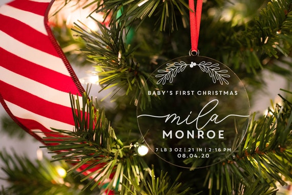 personalized baby's first christmas ornament 2020