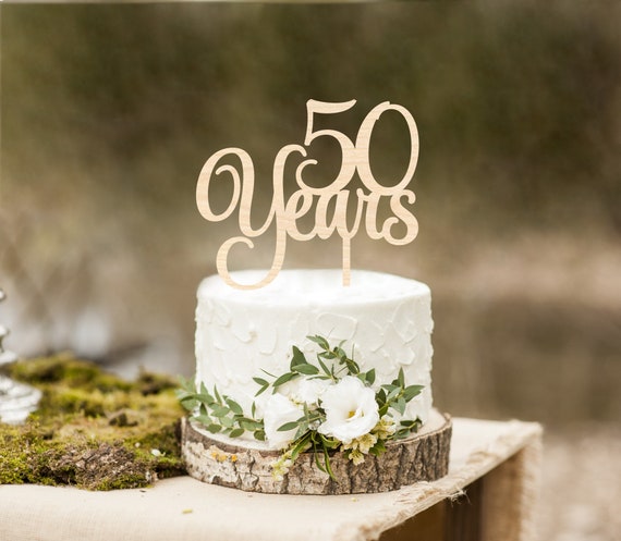 50 Ans Cake Topper 50e Anniversaire Ou Anniversaire De Gateau Etsy France