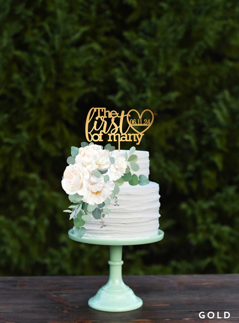 First Anniversary, 1 Year Anniversary Cake Topper, Custom Cake Topper, Personalized, Anniversary Gifts, Wedding Anniversary Decorations Bild 2