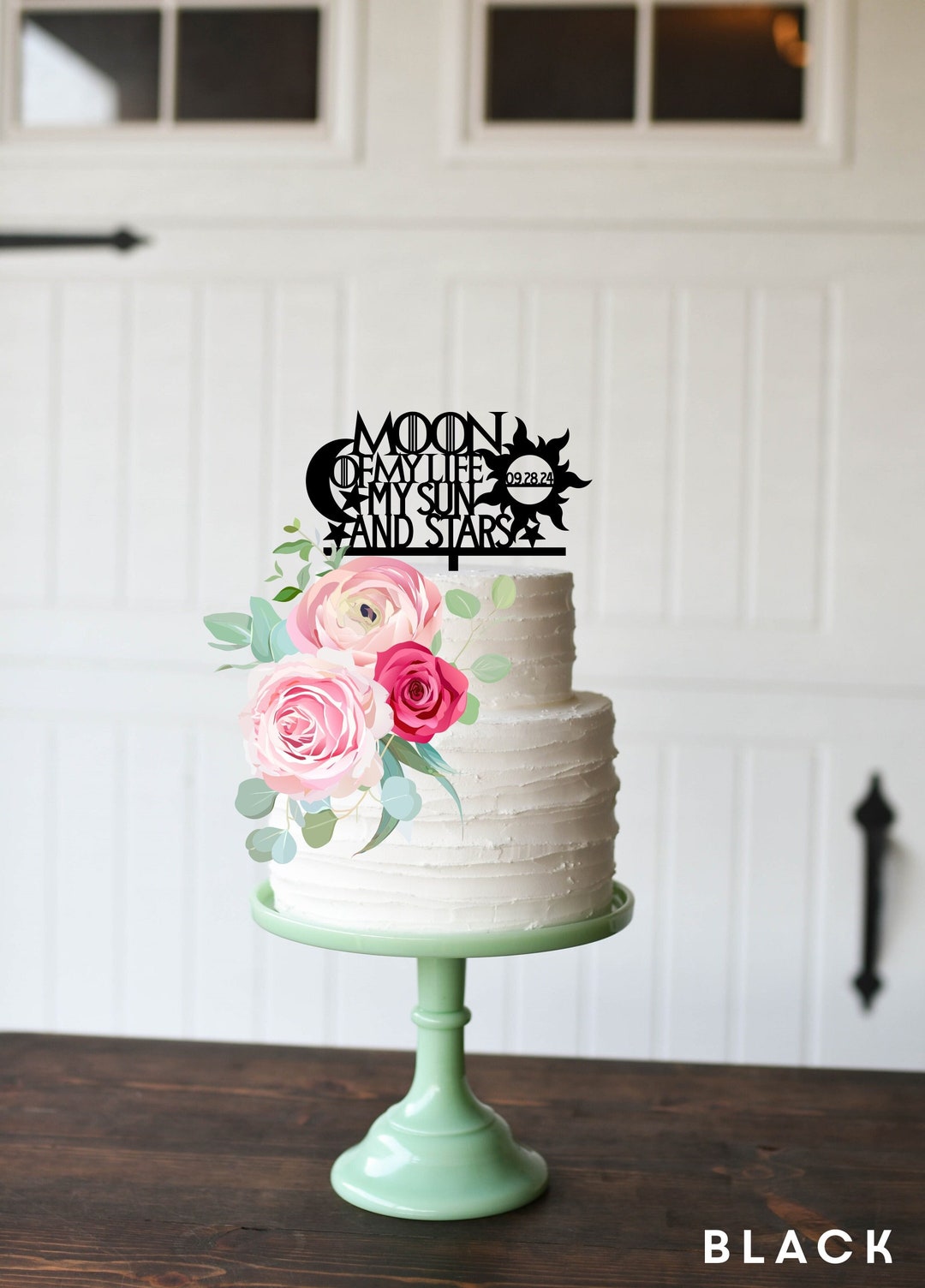 Moon and Stars Celestial Cake Topper -  UK