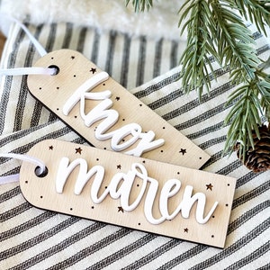 Personalized Stocking Name Tags, Christmas Stocking Tag, Custom Name Tag, Family Stocking Tags, Custom Christmas Gift Tags