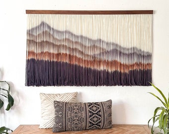 Abstract Landscape Fiber Art Wall Hanging - Modern Minimalism and Neutral Home Decor