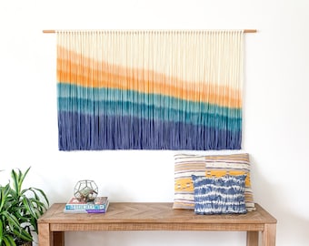 Modern Fiber Wall Hanging - Sunset Tapestry