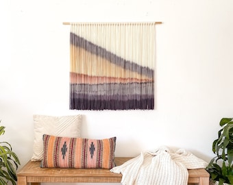 Dip Dyed Wall Hanging - Modern Fiber Art