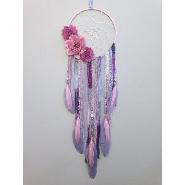 Flower Dream Catcher, Dreamcatcher, Boho Bedroom decor, Nursery decor, Boho baby, Baby Shower Gift